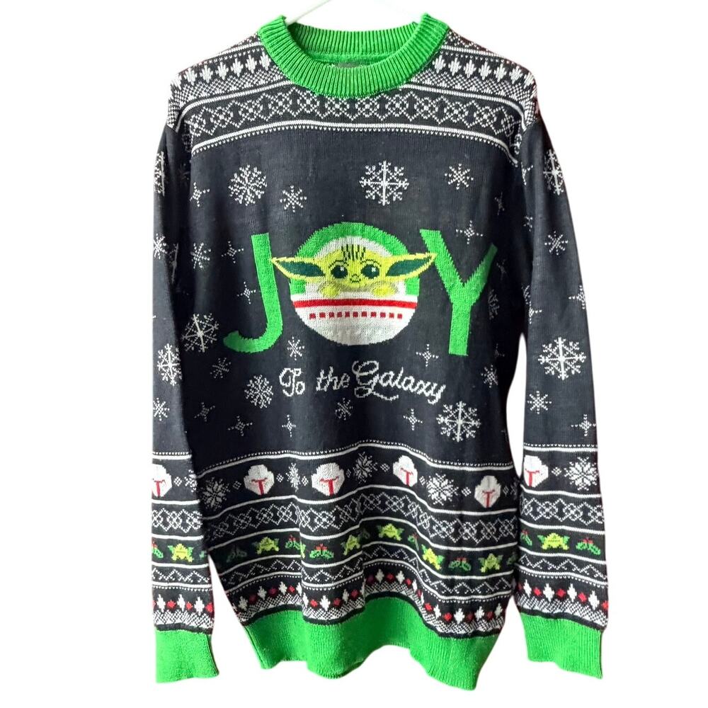 H&M Star Wars Grogu‎ Yoda Joy To the Galaxy Holiday Sweater Size M Christmas